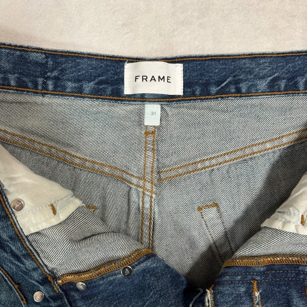 NWT Frame High Rise Vintage‎ Shorts Size 31 Denim Jean Cutoffs Northville Rips